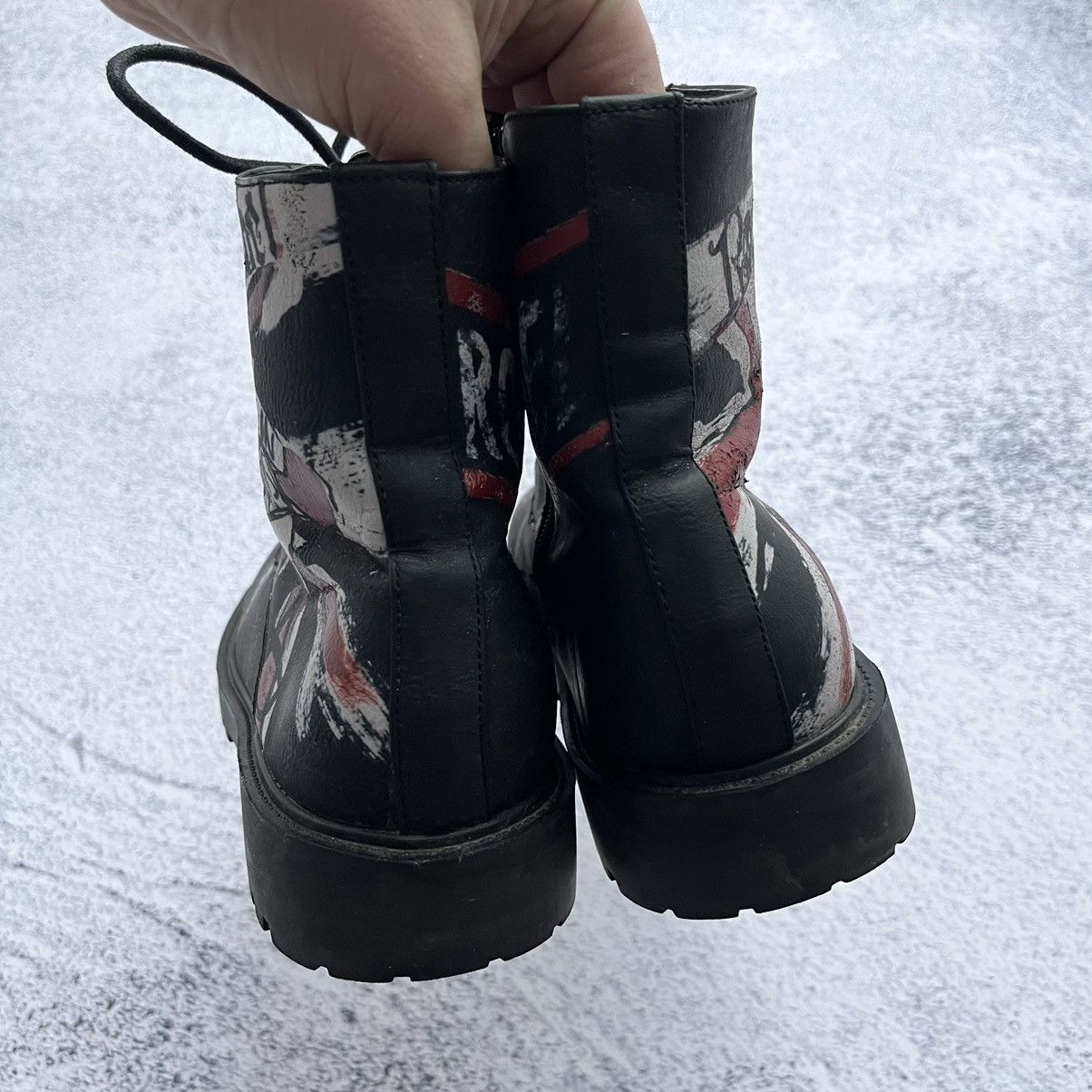 Vintage Rock Rebel eco leather black boots Size US 8.5 / EU 41-42 - 5 Thumbnail