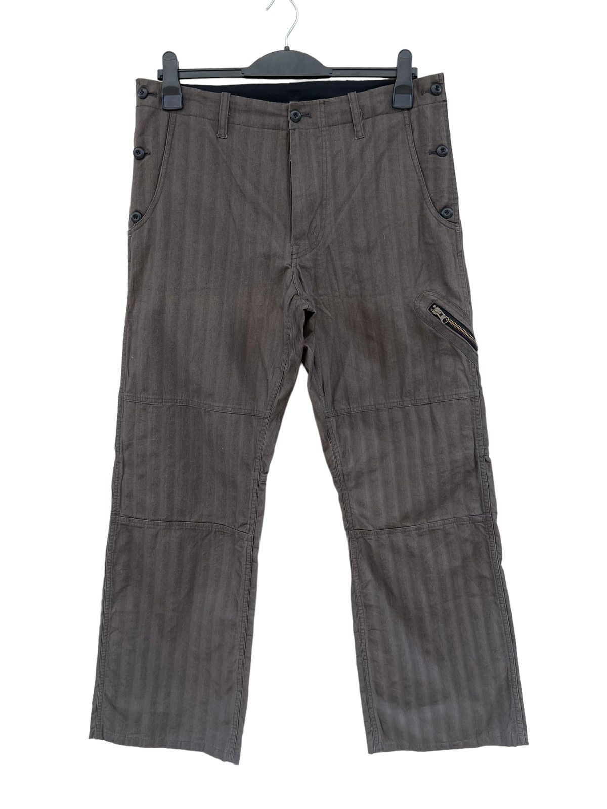 PPFM Vintage PPFM Loose Wide Leg HBT Striped Trouser Pant Size US 32 / EU 48 - 6 Thumbnail