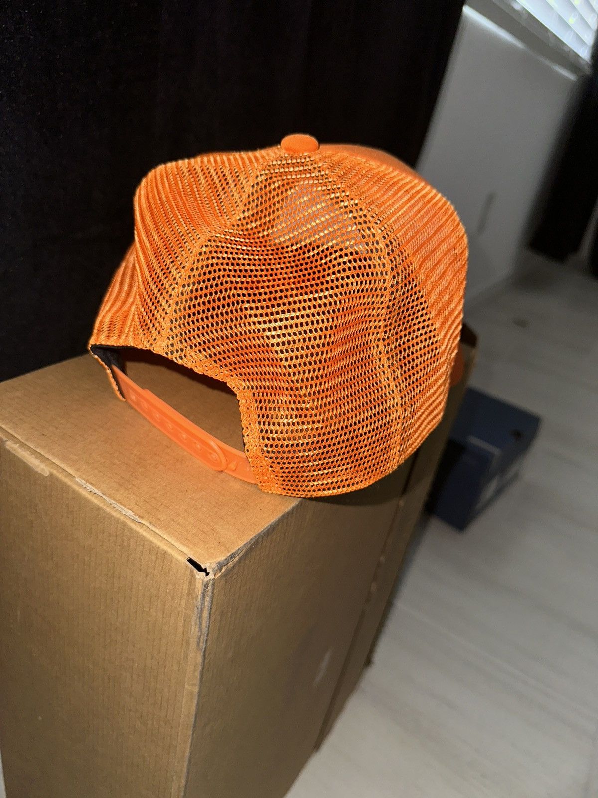 Sp5der Orange “Rhinestone” Trucker