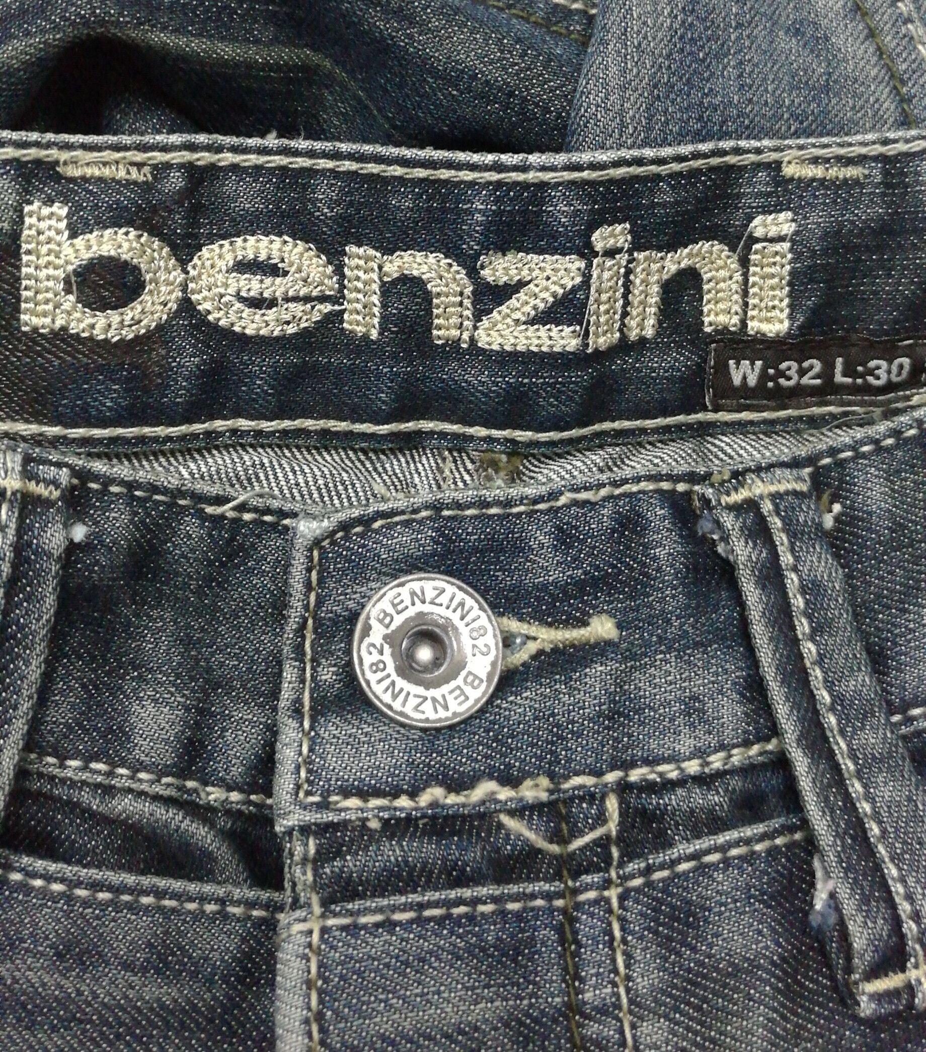 Japanese Brand Vintage Japanese Benzini Multi Pocket Buckle Back Jeans Size US 32 / EU 48 - 10 Thumbnail