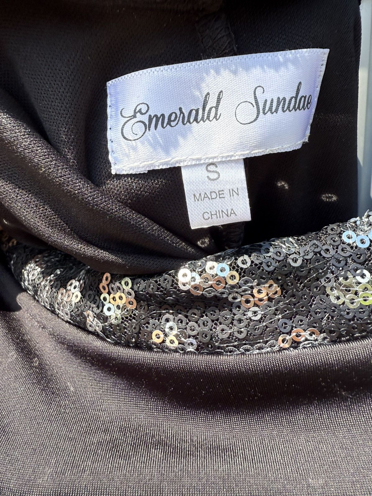 Other Emerald Sundae Black Cocktail Dress Silver Sequin Size Small Size S / US 4 / IT 40 - 8 Thumbnail