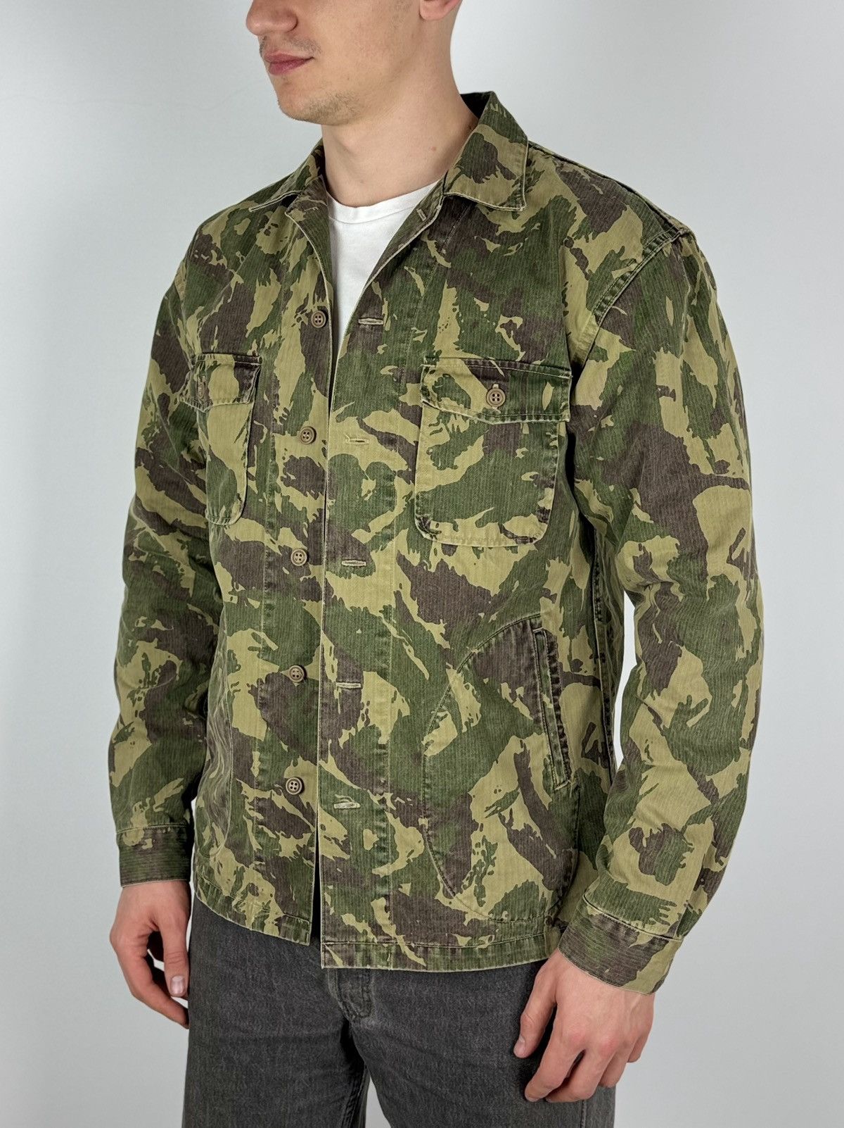 Momotaro Jeans Momotaro Jeans Herringbone Camouflage Pockets Light Jacket Size US L / EU 52-54 / 3 - 2 Thumbnail