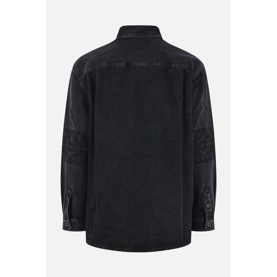 Loewe LOEWE Anagram Black Denim Overshirt Jacket New & Authentic ( Size US M / EU 48-50 / 2 - 2 Thumbnail