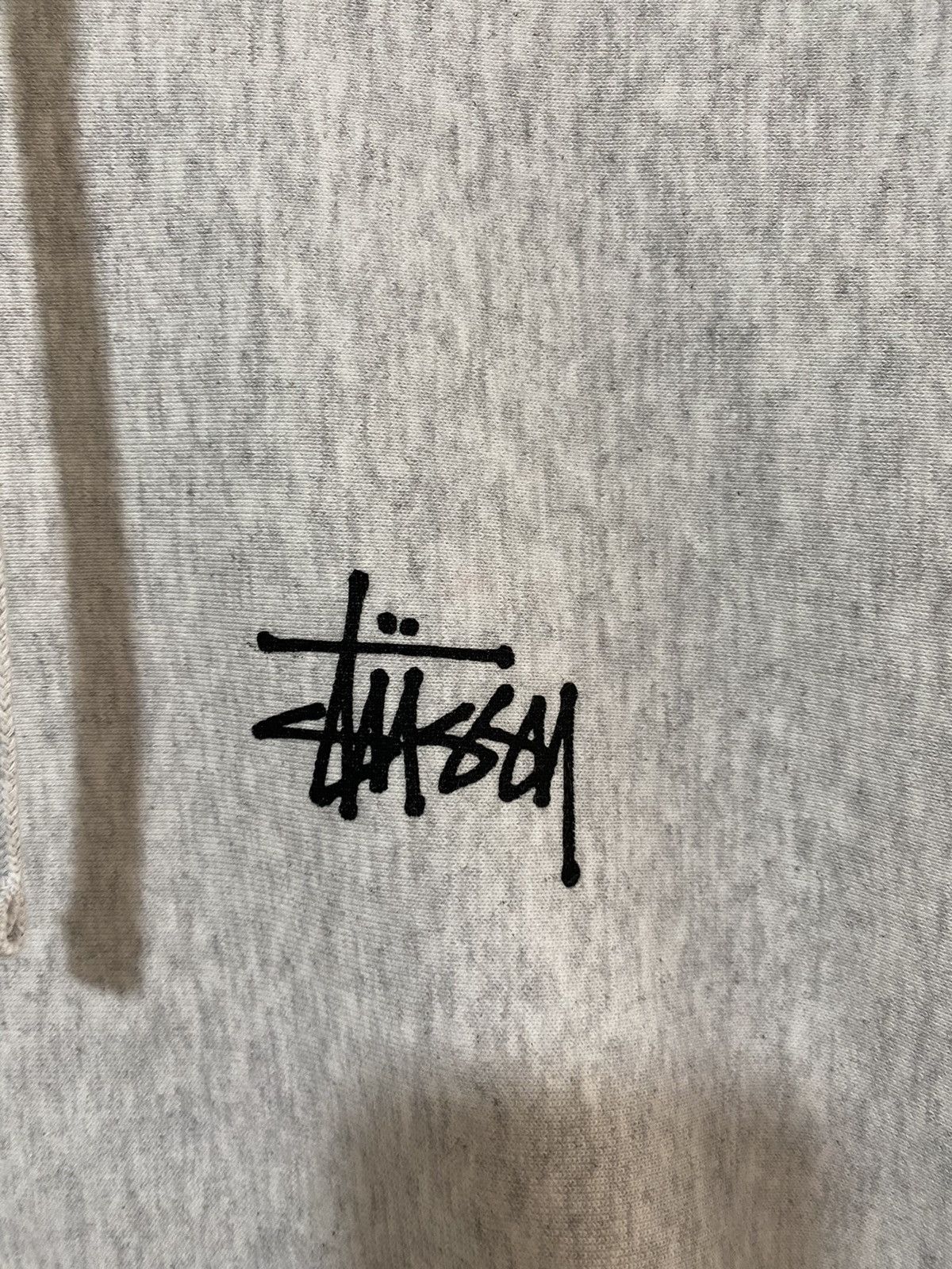 Stussy Gray Basic Logo sweatshirt with front-back print, new Size US XL / EU 56 / 4 - 4 Thumbnail