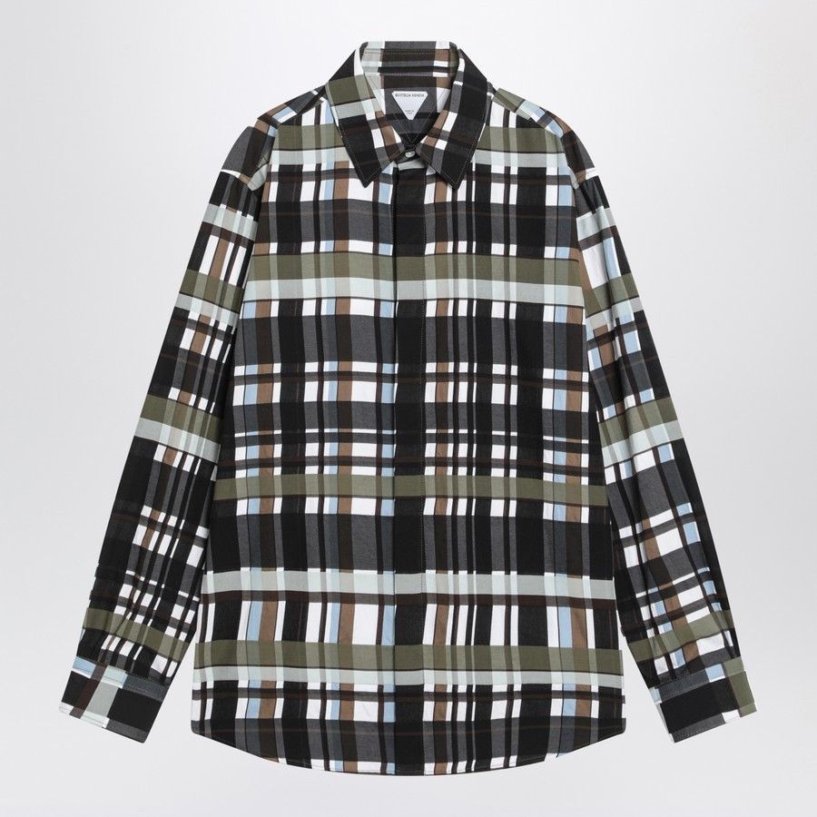 Bottega Veneta o1d2blof0825 Pattern Check Shirt in Multicolor Size US M / EU 48-50 / 2 - 1 Thumbnail