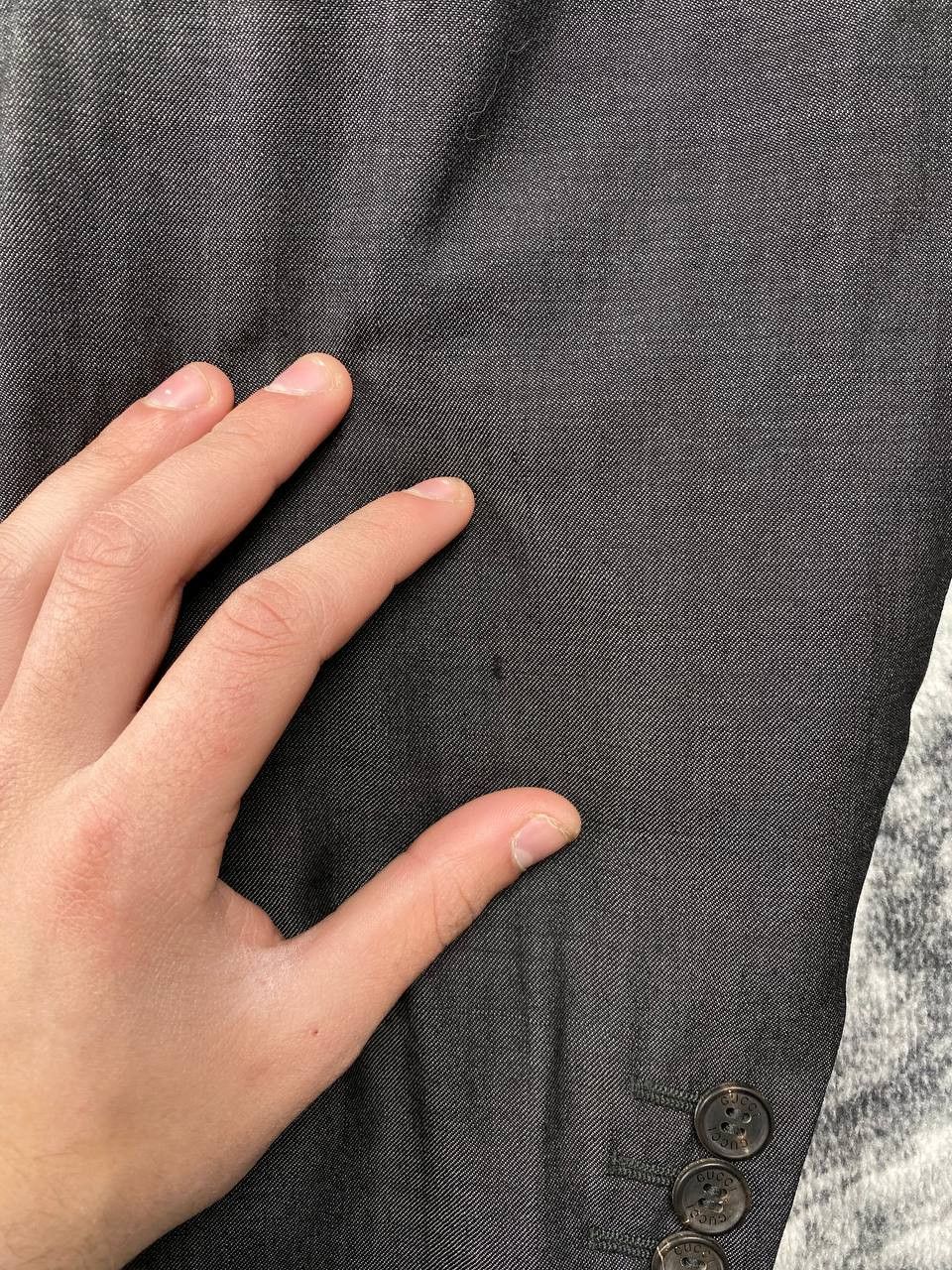 Gucci Vintage Gucci Classic Wool Blazer Men Size 54 Gray Size 54R - 8 Thumbnail