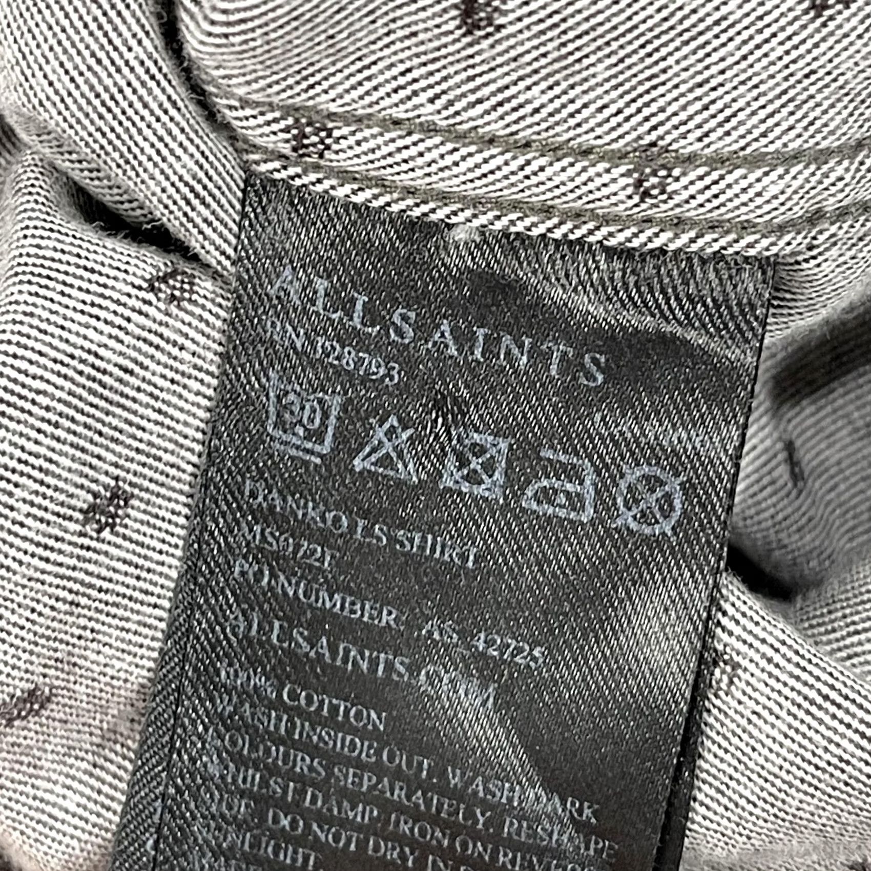 Allsaints AllSaints Shirt Mens Medium Brown Polka Danko Flannel Long Sleeve Button Casual Size US M / EU 48-50 / 2 - 6 Thumbnail