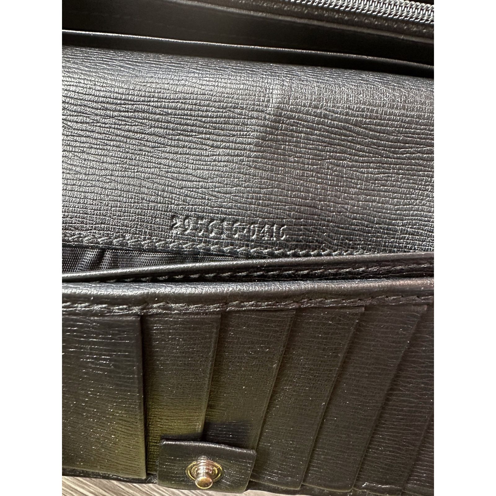 Gucci Gucci Black Long Bifold Wallet with Silver Belt Buckle Size ONE SIZE - 5 Thumbnail