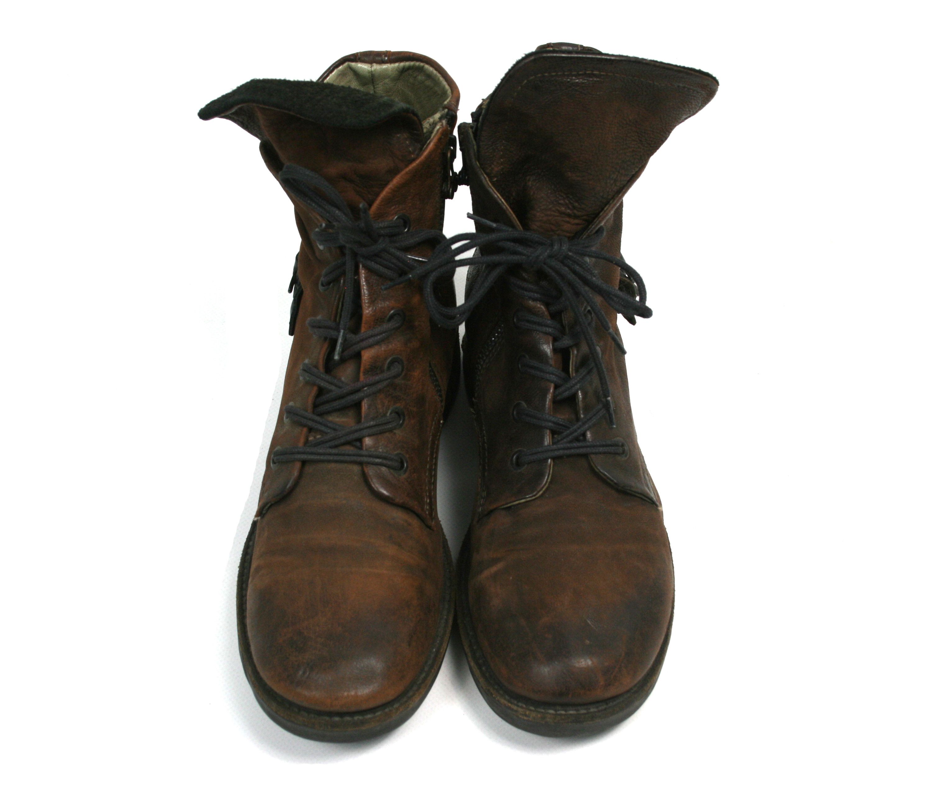 A.S.98 Biker Grunge Belted Leather Boots Size US 10 / IT 40 - 6 Thumbnail