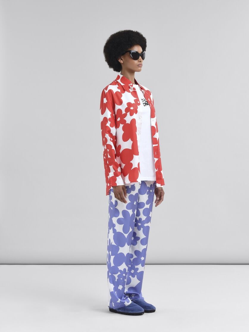 Marni o1f1d3z0326 Bowling Shirt in White/Red Size XL / US 12-14 / IT 48-50 - 5 Thumbnail