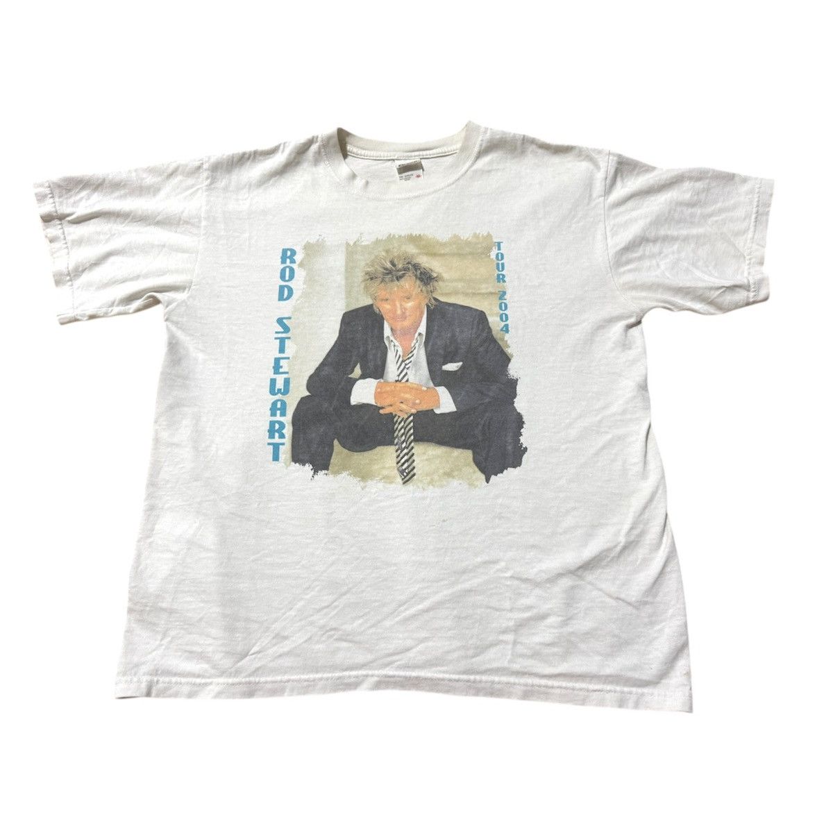 Band Tees × Vintage Vintage 2000s Rod Stewart 2004 Tour T Shirt Size US M / EU 48-50 / 2 - 1 Thumbnail