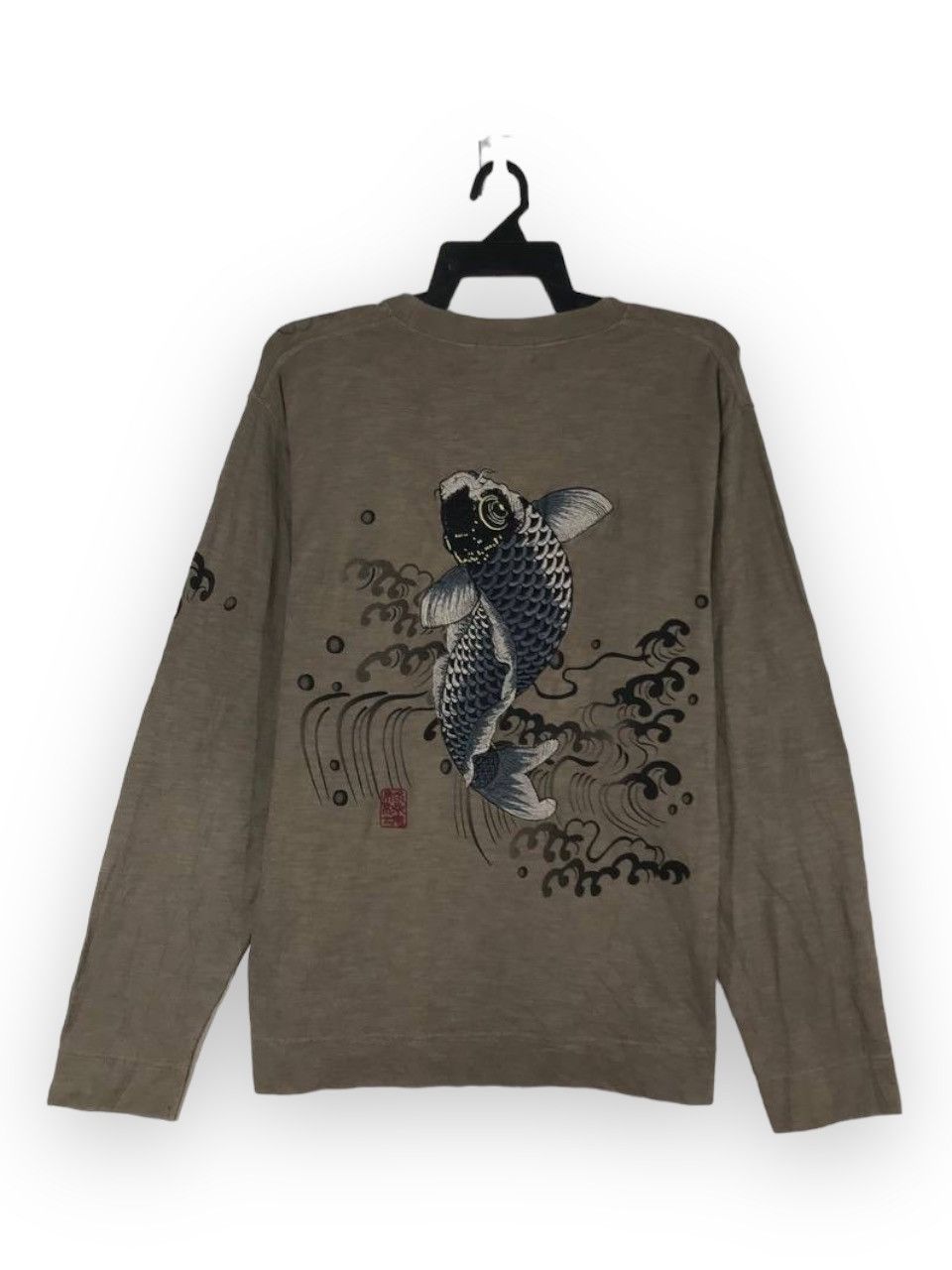 Japanese Brand Karakuri koi fish sukajan Size US L / EU 52-54 / 3 - 4 Thumbnail