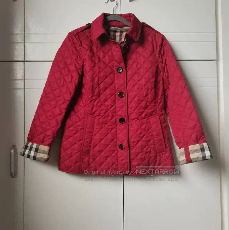 Burberry Burberry Red Quilted Cotton Short Coat. Size S / US 4 / IT 40 - 2 Thumbnail