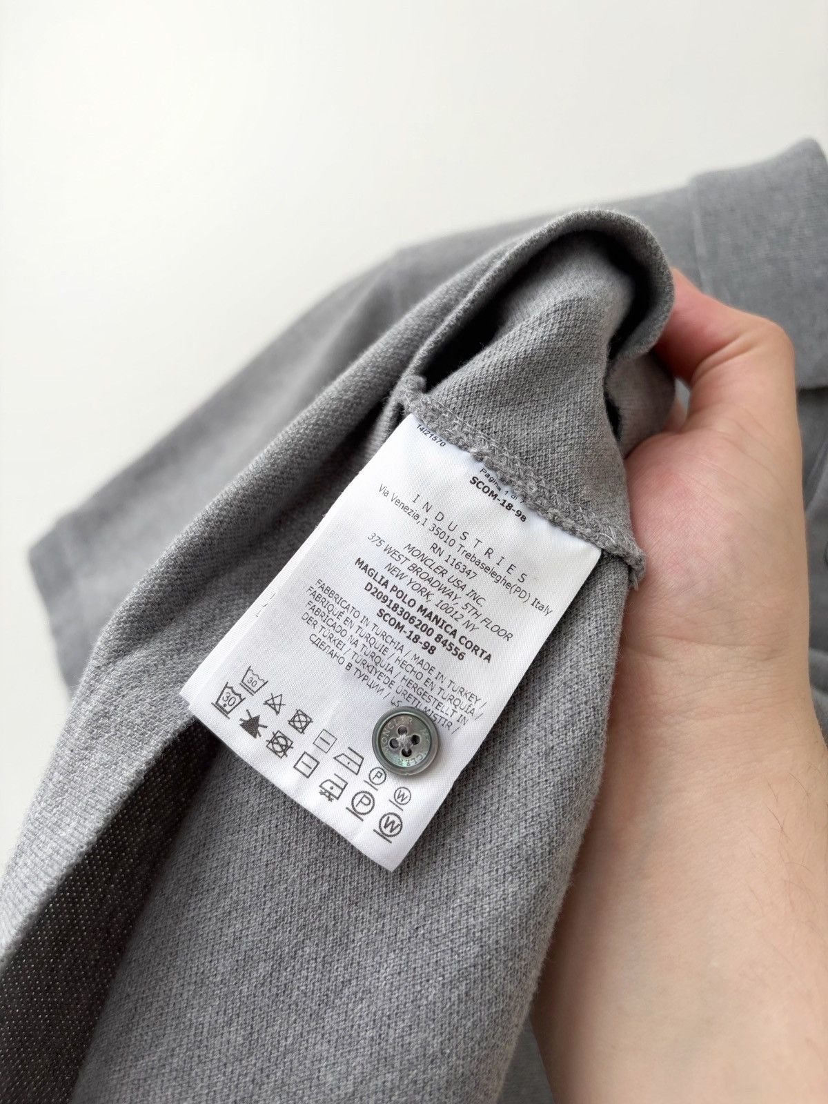 Moncler Moncler Maglia Polo Manica Corta Grey Polo Shirt Men’s SZ M Size US M / EU 48-50 / 2 - 10 Thumbnail