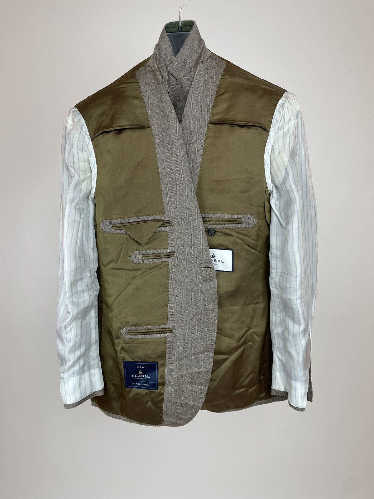Designer × SCABAL SCABAL Cashmere Blazer one button Mens size 56R Size 46R - 16 Thumbnail