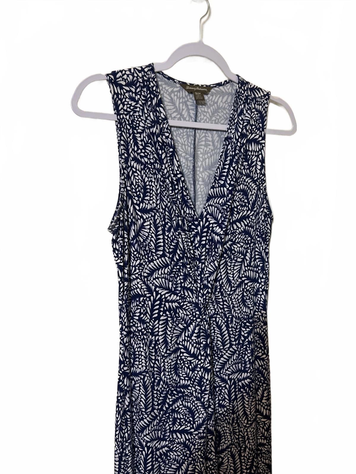 Tommy Bahama Tommy Bahama Women's Blue Leaf Print Maxi Dress Size M Size M / US 6-8 / IT 42-44 - 4 Thumbnail