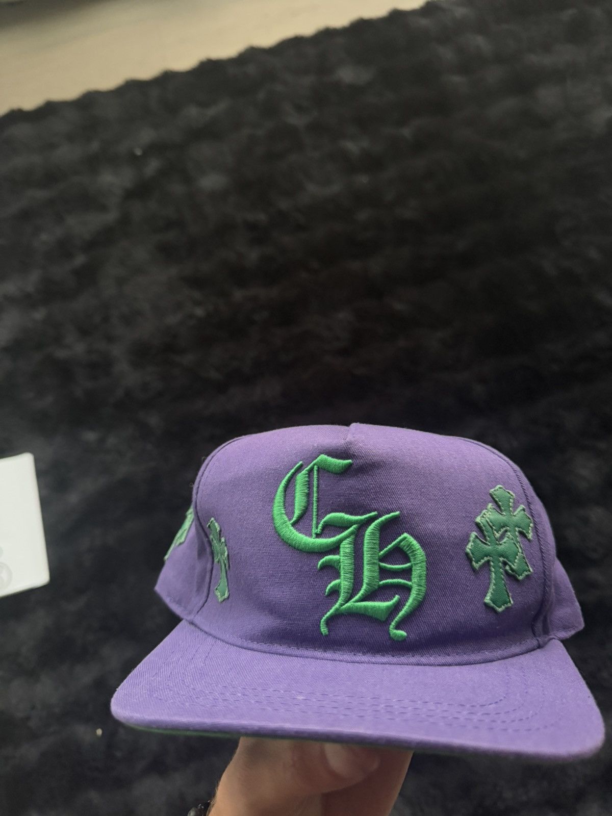 Chrome Hearts Chrome Hearts Cross Patch Trucker Hat Purple Green Size ONE SIZE - 5 Thumbnail