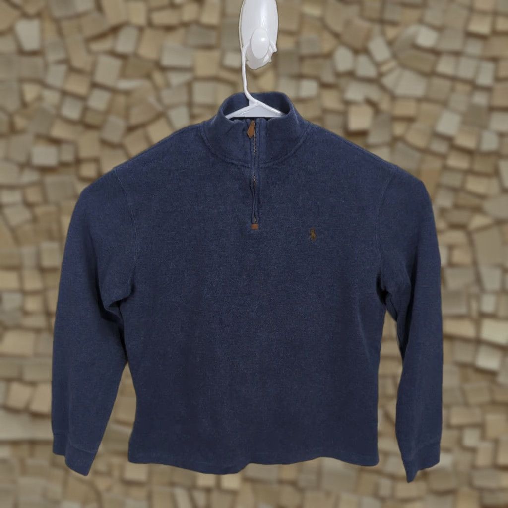 Polo Ralph Lauren Polo Ralph Lauren Sweater Shirt Pullover 1/4 Zip Mens Medium Blue Knit Logo Casual, Workwear, Travel Mens Regular Size M Size US M / EU 48-50 / 2 - 1 Thumbnail