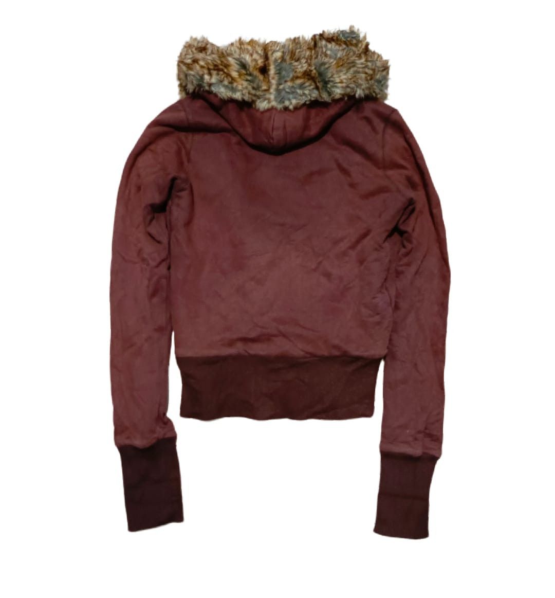 If Six Was Nine Y2K Fur Hoodie Double Zipper Aberchrombie Size M / US 6-8 / IT 42-44 - 2 Thumbnail
