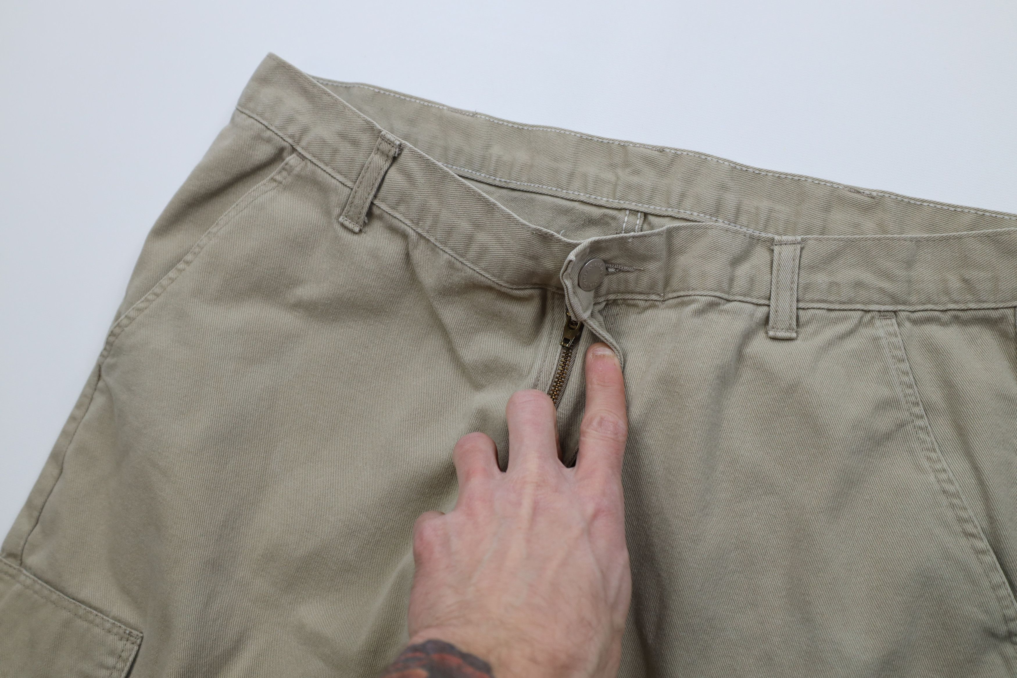 Wrangler Vintage 90s Y2K Wrangler Canvas Baggy Wide Leg Cargo Pants Size US 36 / EU 52 - 7 Thumbnail