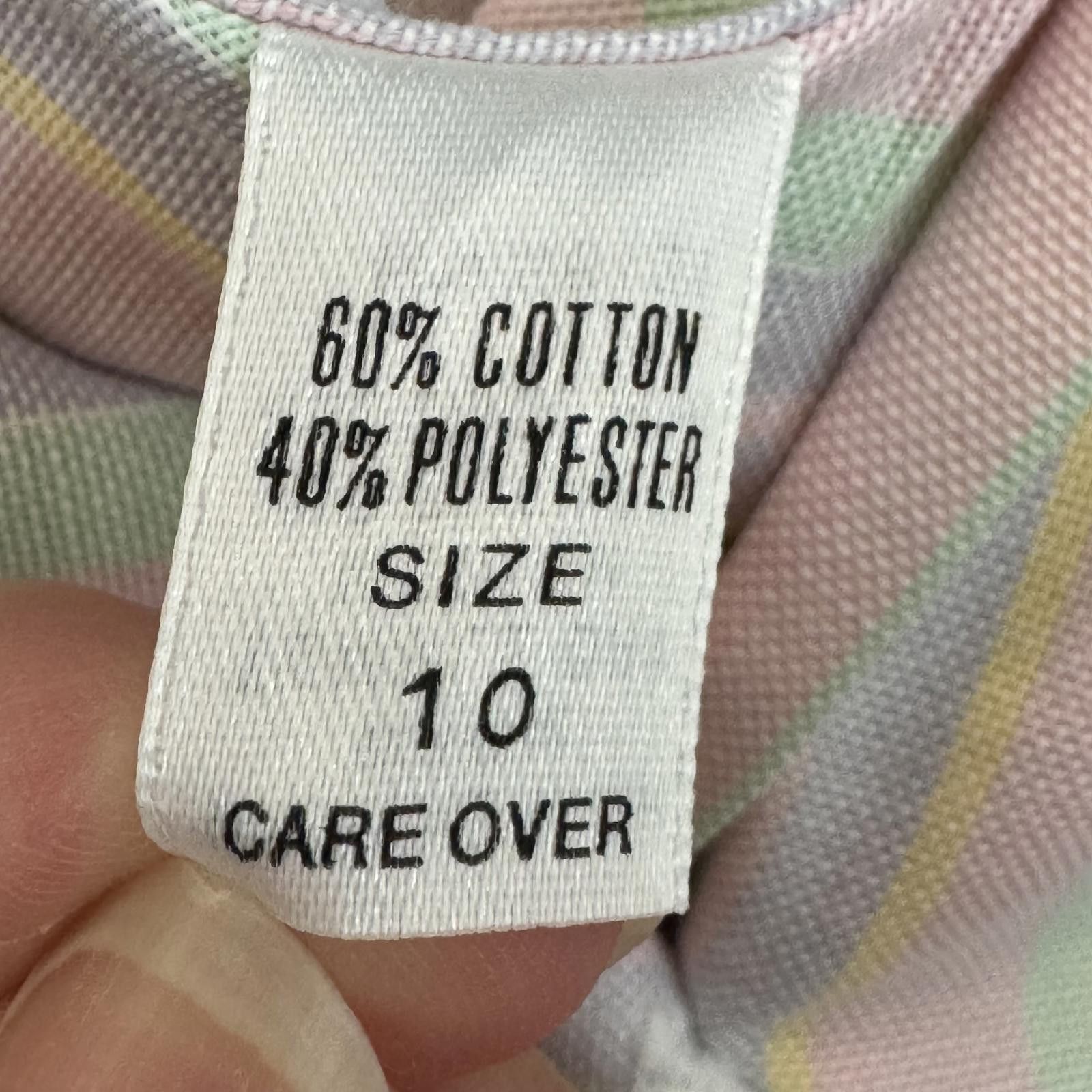 L.L. Bean Vintage 1970’s L.L. Bean Pastel Striped Button-Up Shirt Dres Size ONE SIZE - 4 Thumbnail