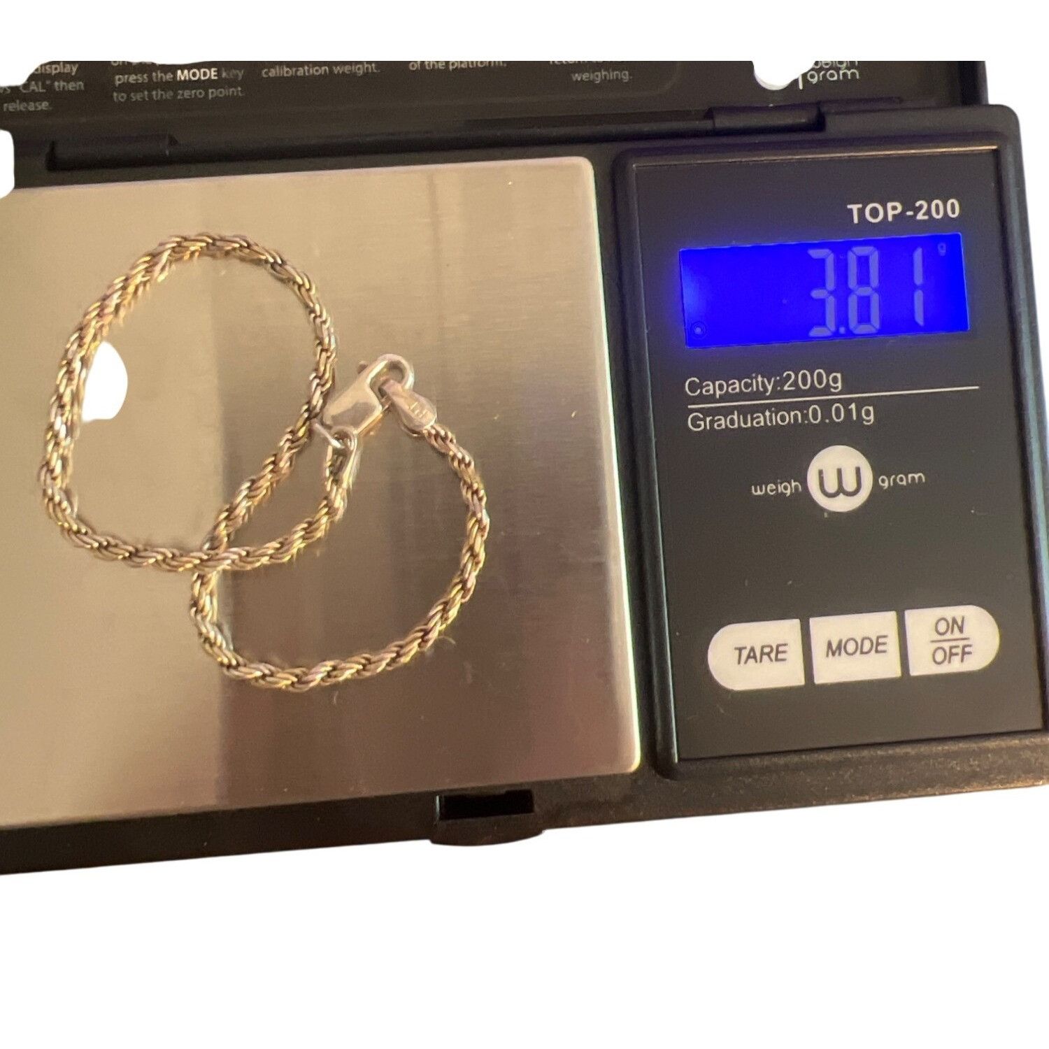 Other Vintage Sterling Silver Rope Chain Bracelet Lobster Clasp Tw Size ONE SIZE - 5 Thumbnail