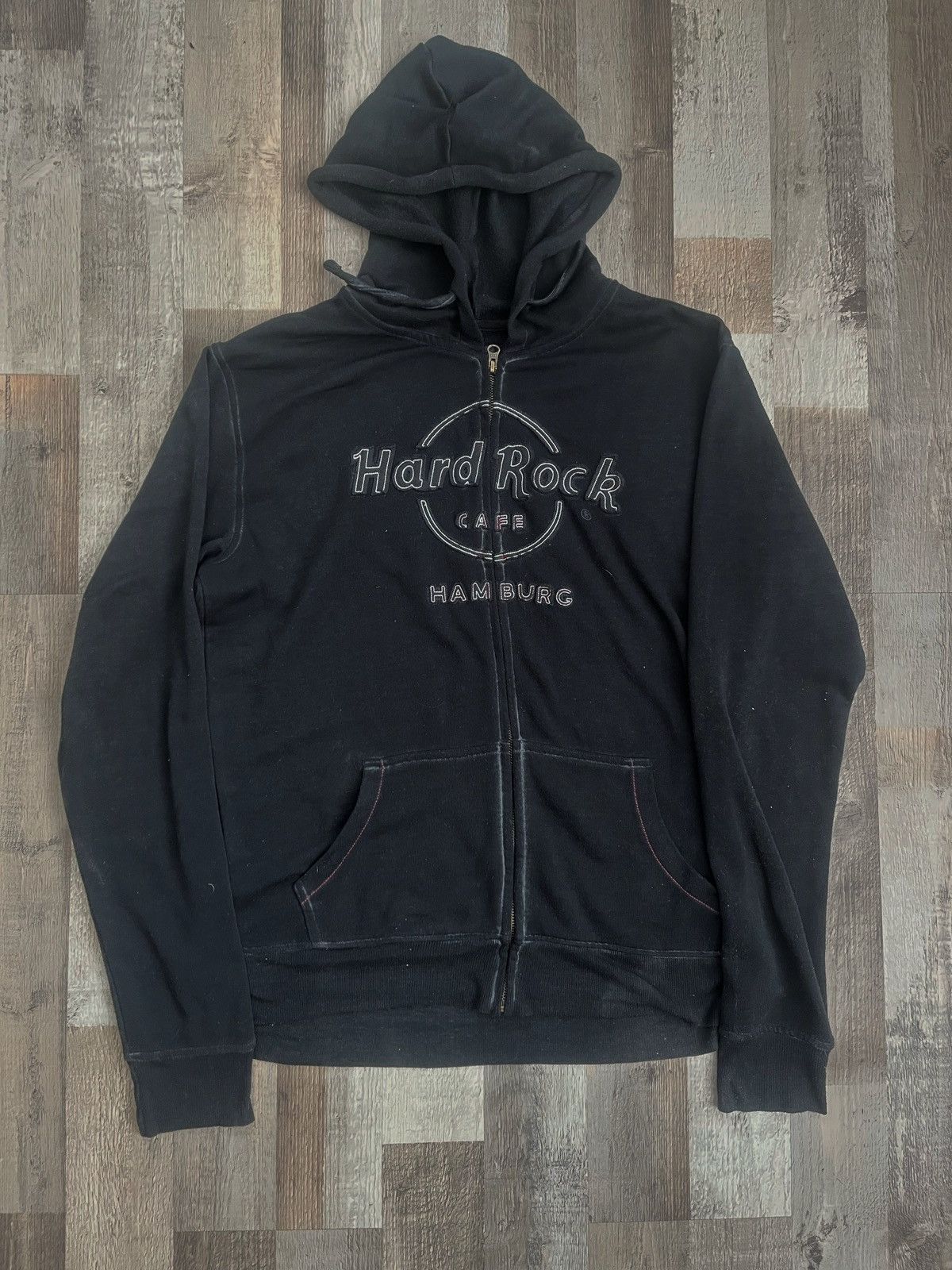 Hard Rock Cafe Vintage Hard Rock Cafe Hamburg Full Zip Hoodie Black Size US L / EU 52-54 / 3 - 1 Thumbnail