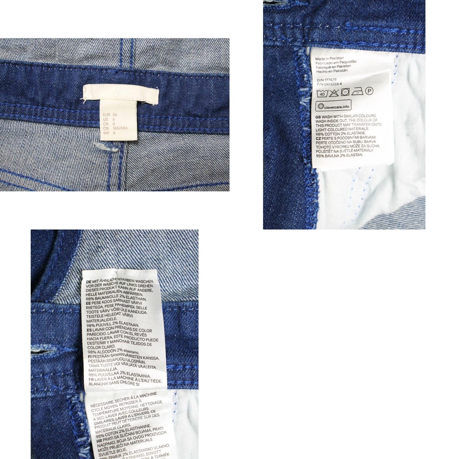 H&M H&M Jeans Women's US 6 Overall Denim Skinny Fit Pockets Blue Size 28" / US 6 / IT 42 - 8 Thumbnail