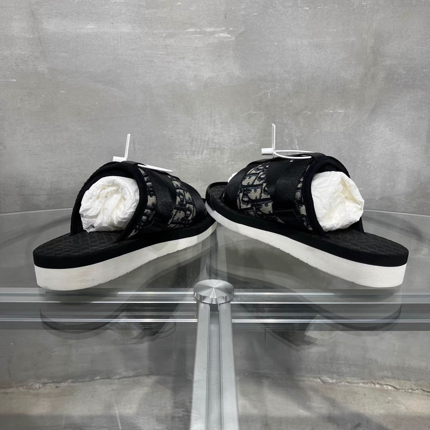 Dior DIOR Alpha Oblique Slipper Black 38 Size US 7 / IT 37 - 5 Thumbnail
