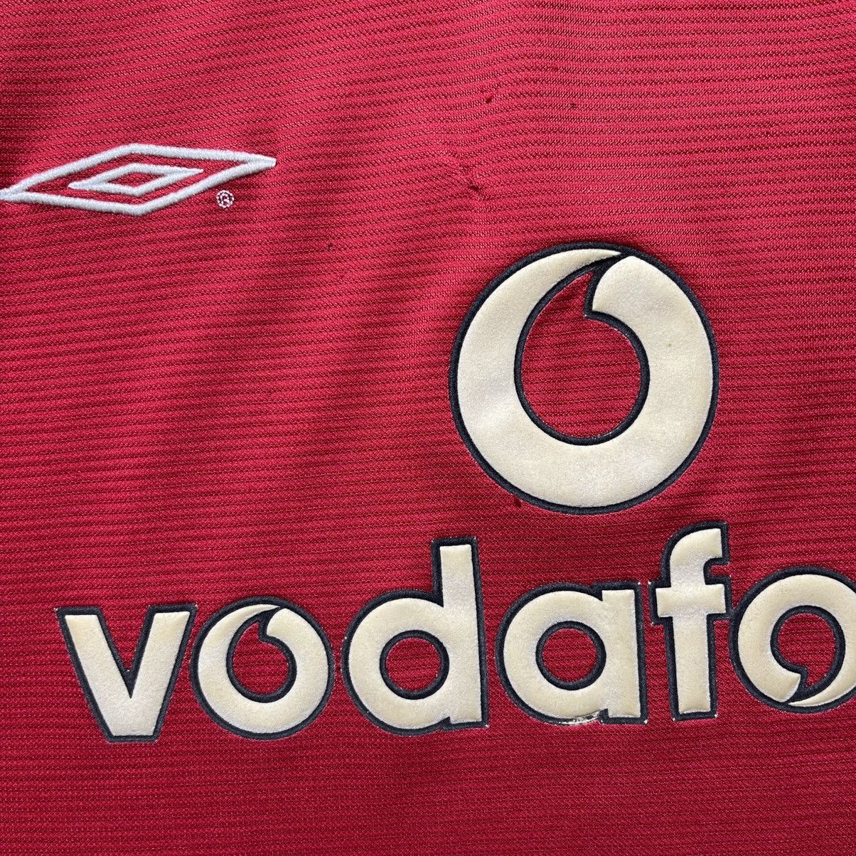 Vintage MAN UNITED UMBRO 2000/2001 FOOTBALL HOME JERSEY #7 BECKHAM Size US M / EU 48-50 / 2 - 5 Thumbnail