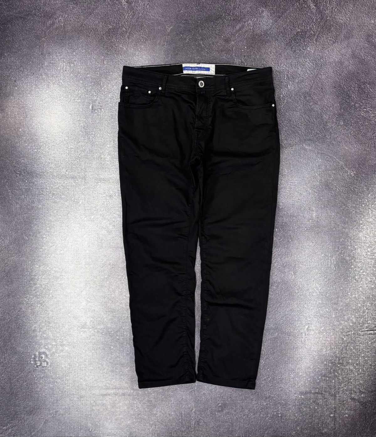 Jacob Cohen Jacob Cohen Men’s Black Cotton Blend Stretch Pants Jeans Size US 35 - 1 Thumbnail
