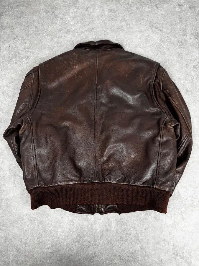 Hugo Boss 2000s Hugo Boss Aviator Brown Leather Jacket Size US L / EU 52-54 / 3 - 4 Thumbnail