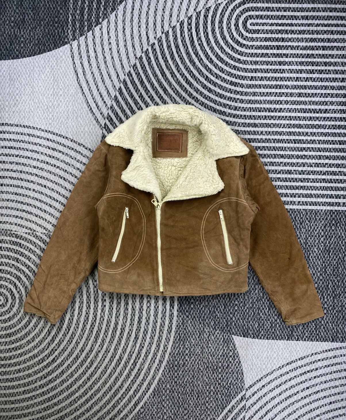 Japanese Brand Vintage Dep’t Double Collar Sherpa Brown Cropped Jacket Size US M / EU 48-50 / 2 - 1 Thumbnail