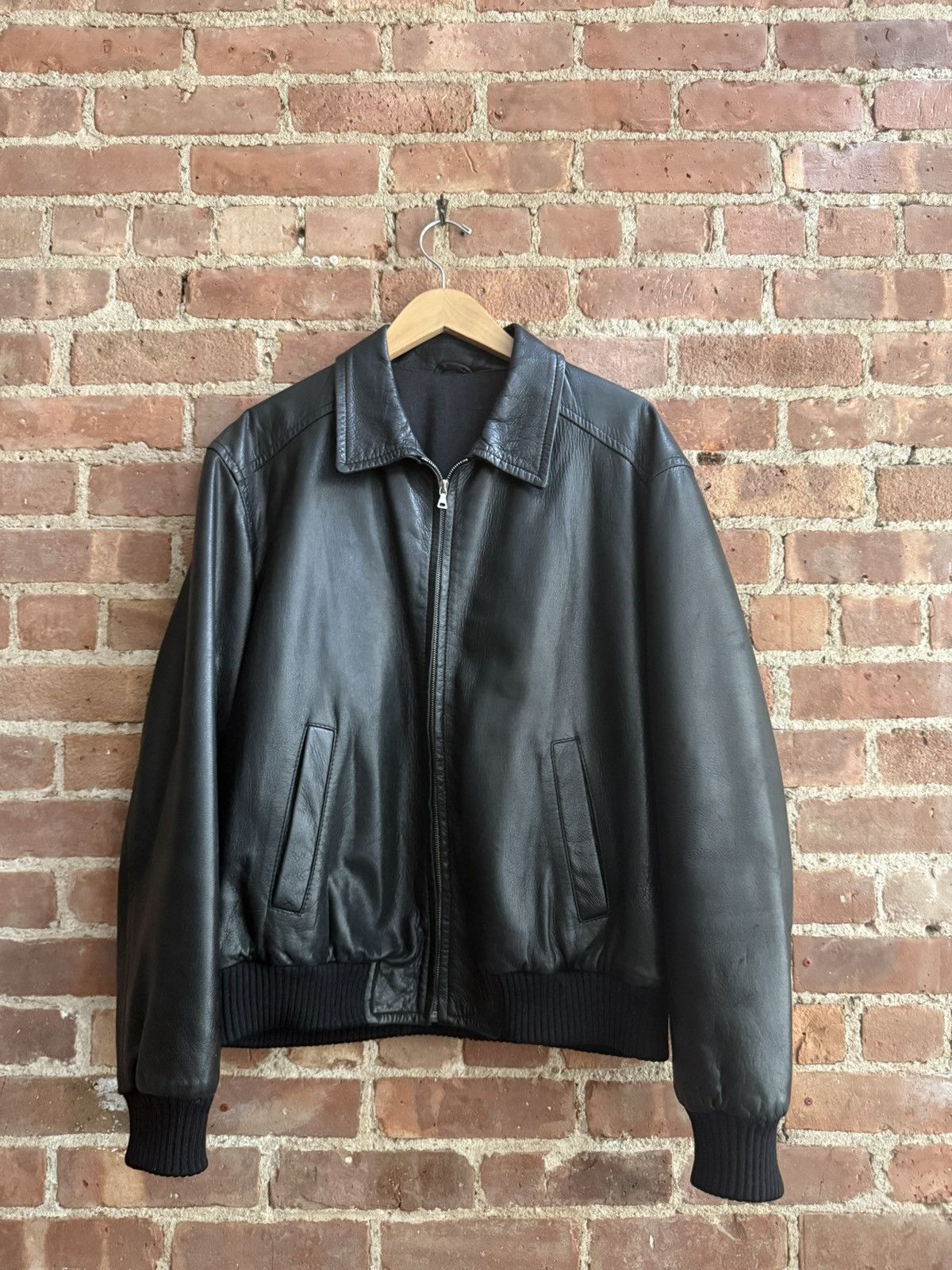 Prada Prada Vintage Leather Jacket Size 50 Size US L / EU 52-54 / 3 - 1 Thumbnail