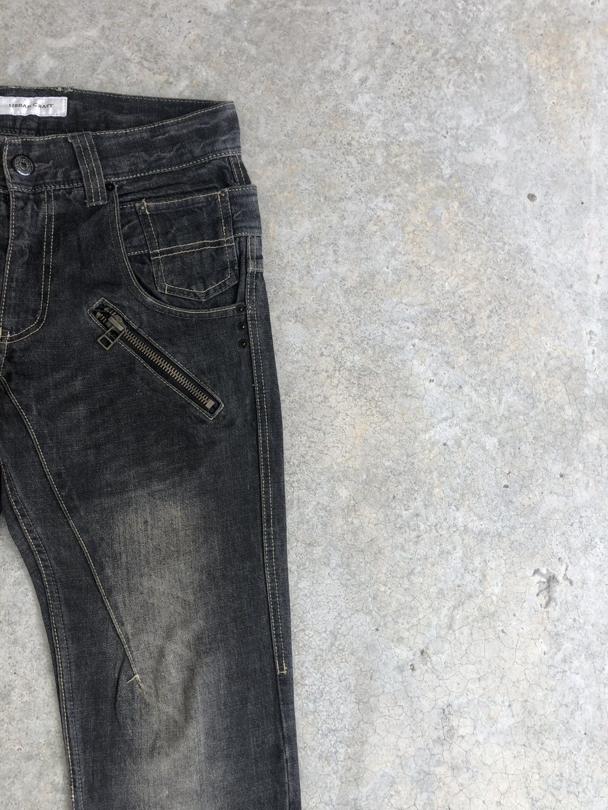 If Six Was Nine Japanese Urban Flared Jeans Double Waist Distressed Denim Size US 32 / EU 48 - 5 Thumbnail