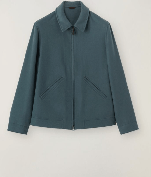 Loro Piana o1w1db10225 FAM4588 Bomber Jacket in Coal Green Size US XL / EU 56 / 4 - 1 Preview