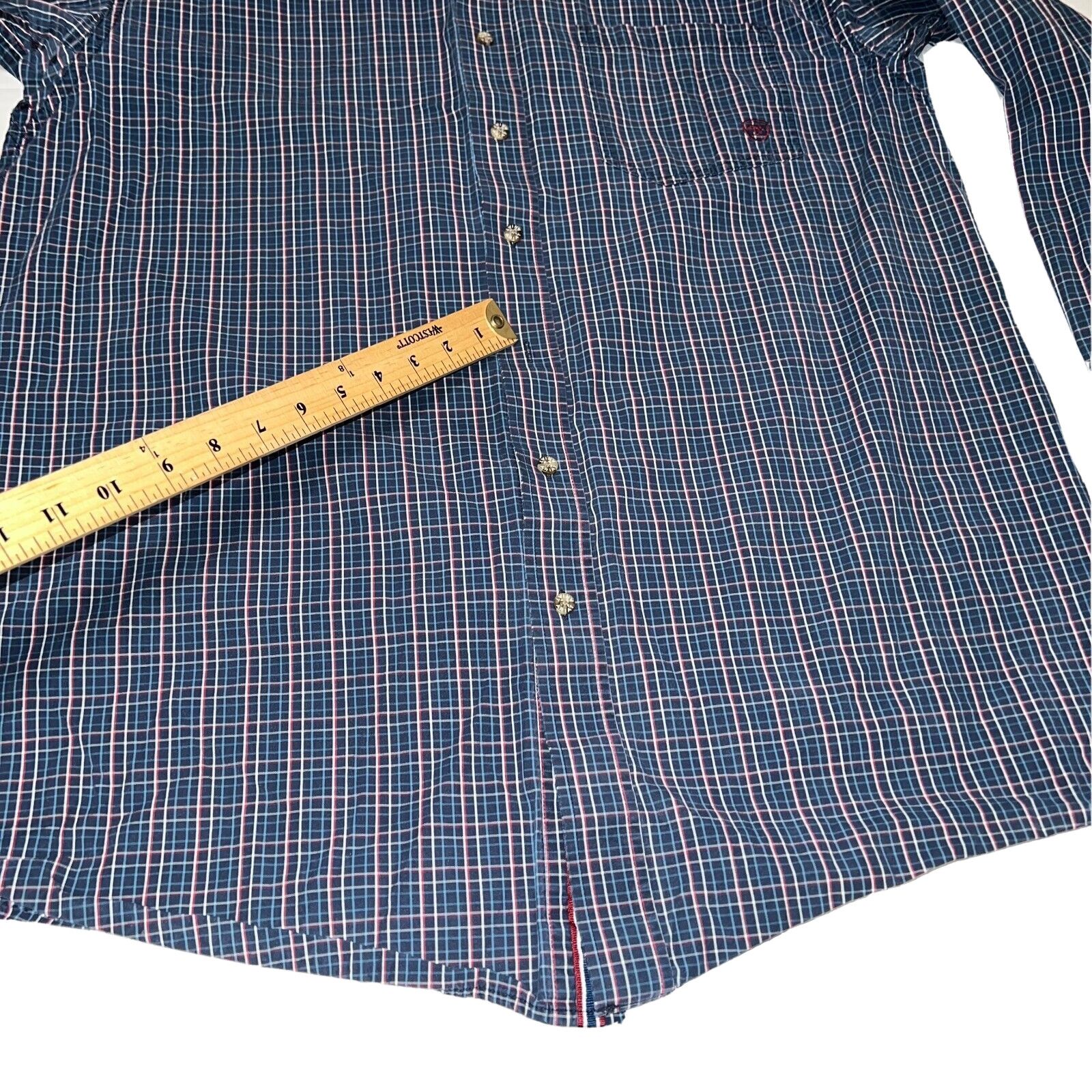 Ariat Ariat Pro Series Button Shirt Mens Sz LT Blue Plaid Vented Size US L / EU 52-54 / 3 - 11 Thumbnail