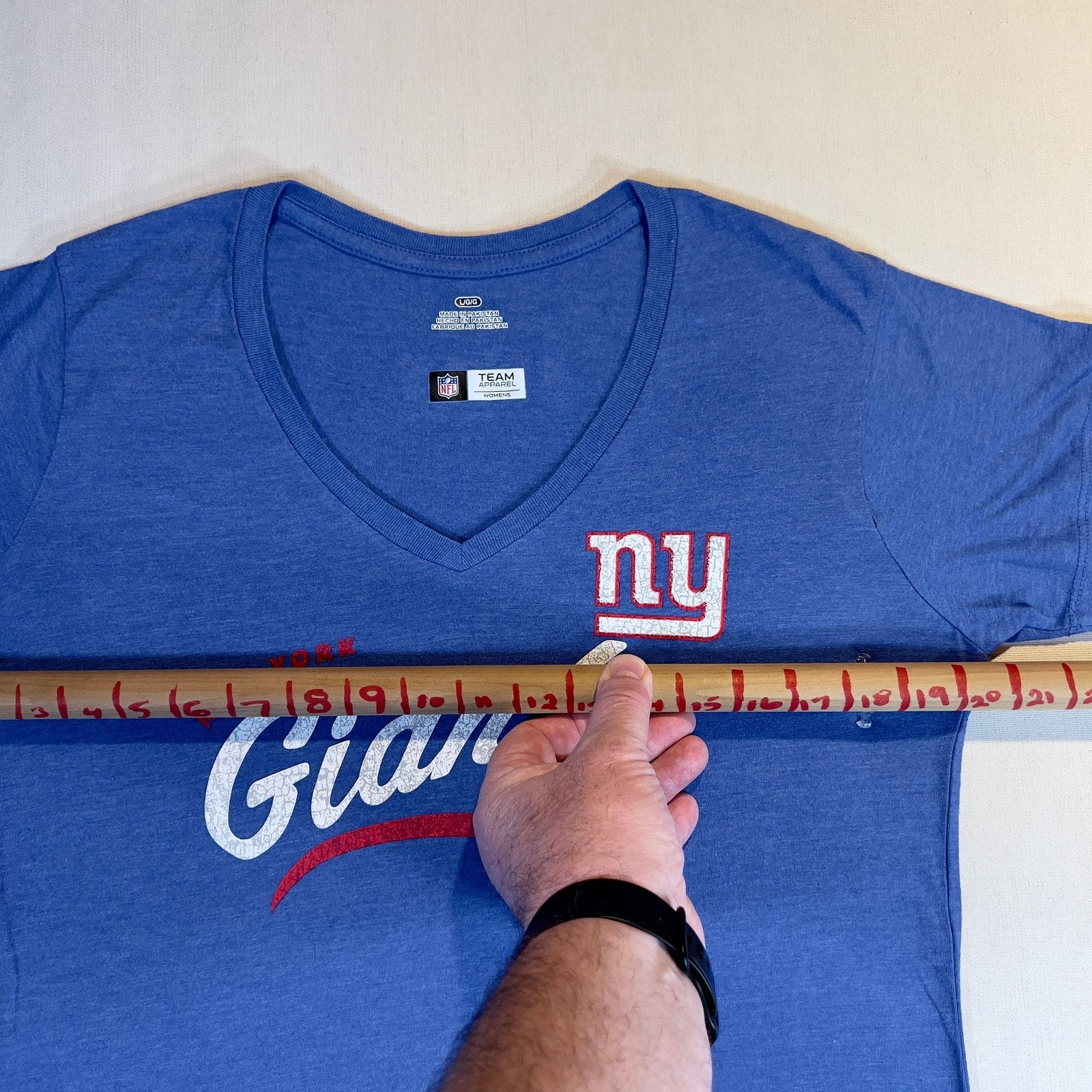 NFL NFL Team Apparel Womans L NY Giants Blue Short Sleeve TShirt Size L / US 10 / IT 46 - 9 Thumbnail