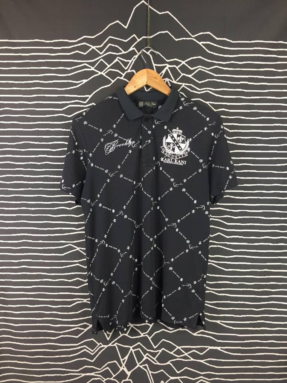 Karl Kani Vtg Karl Kani Golf Brooklyn Patterned Polo Tee Size US M / EU 48-50 / 2 - 5 Thumbnail