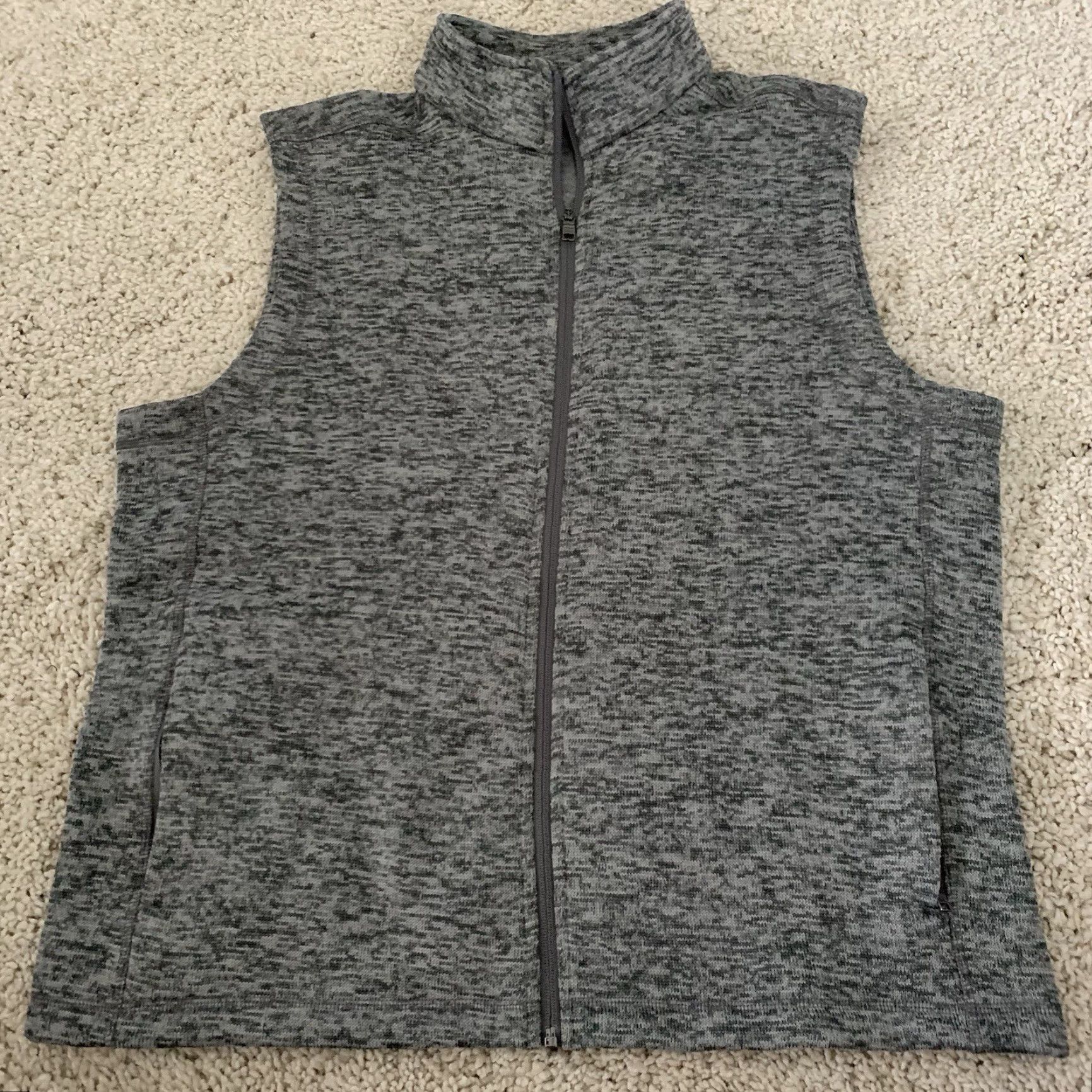 Lands' End Lands' End Vest Men Large 42-44 Gray Full Zip Pockets Fleece Knit Oeko-Tex Size US L / EU 52-54 / 3 - 5 Thumbnail