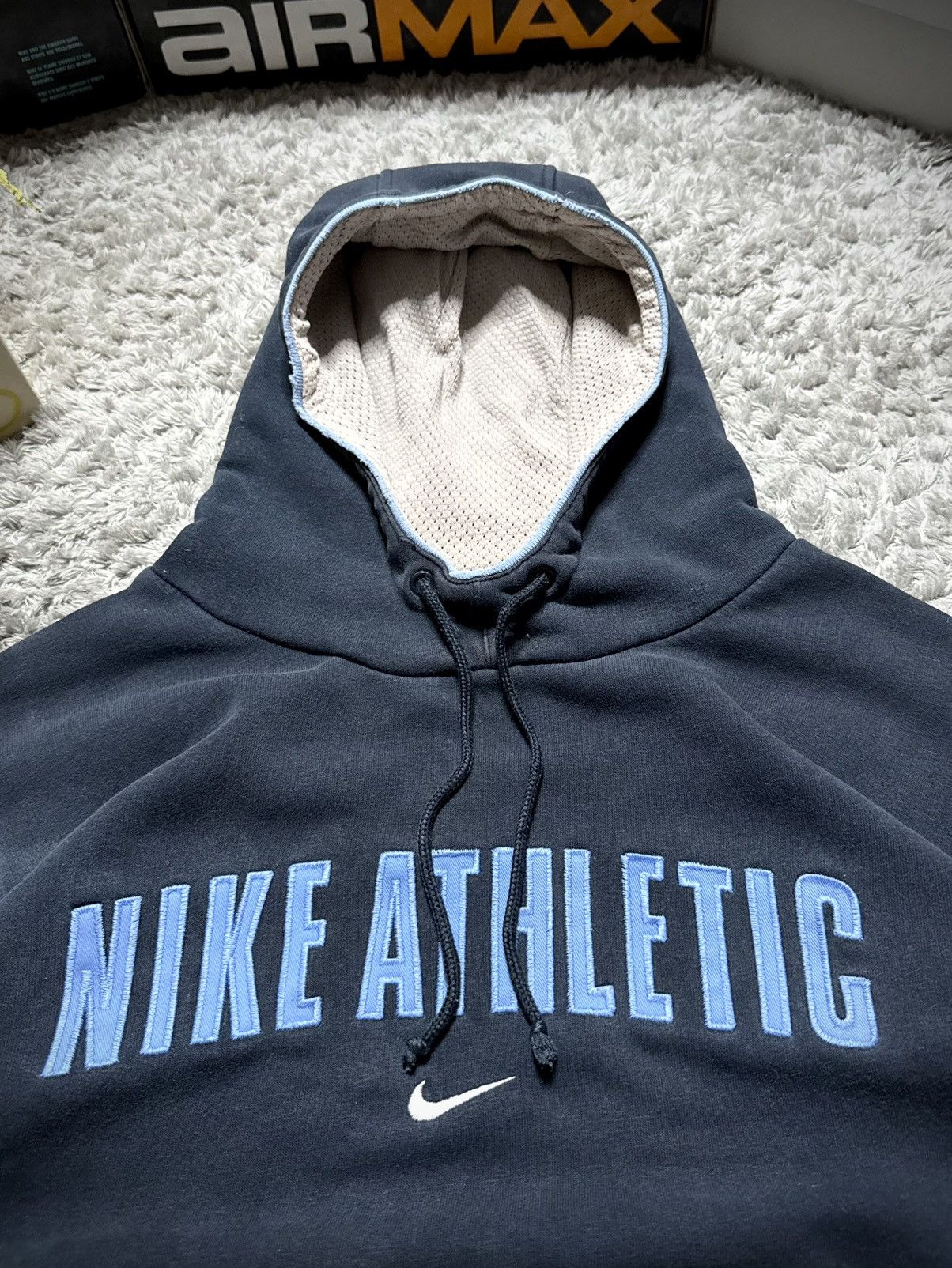 Nike 00s Nike Athletic Hoodie Big Logo Rare Swoosh Vintage Retro Size US L / EU 52-54 / 3 - 5 Thumbnail
