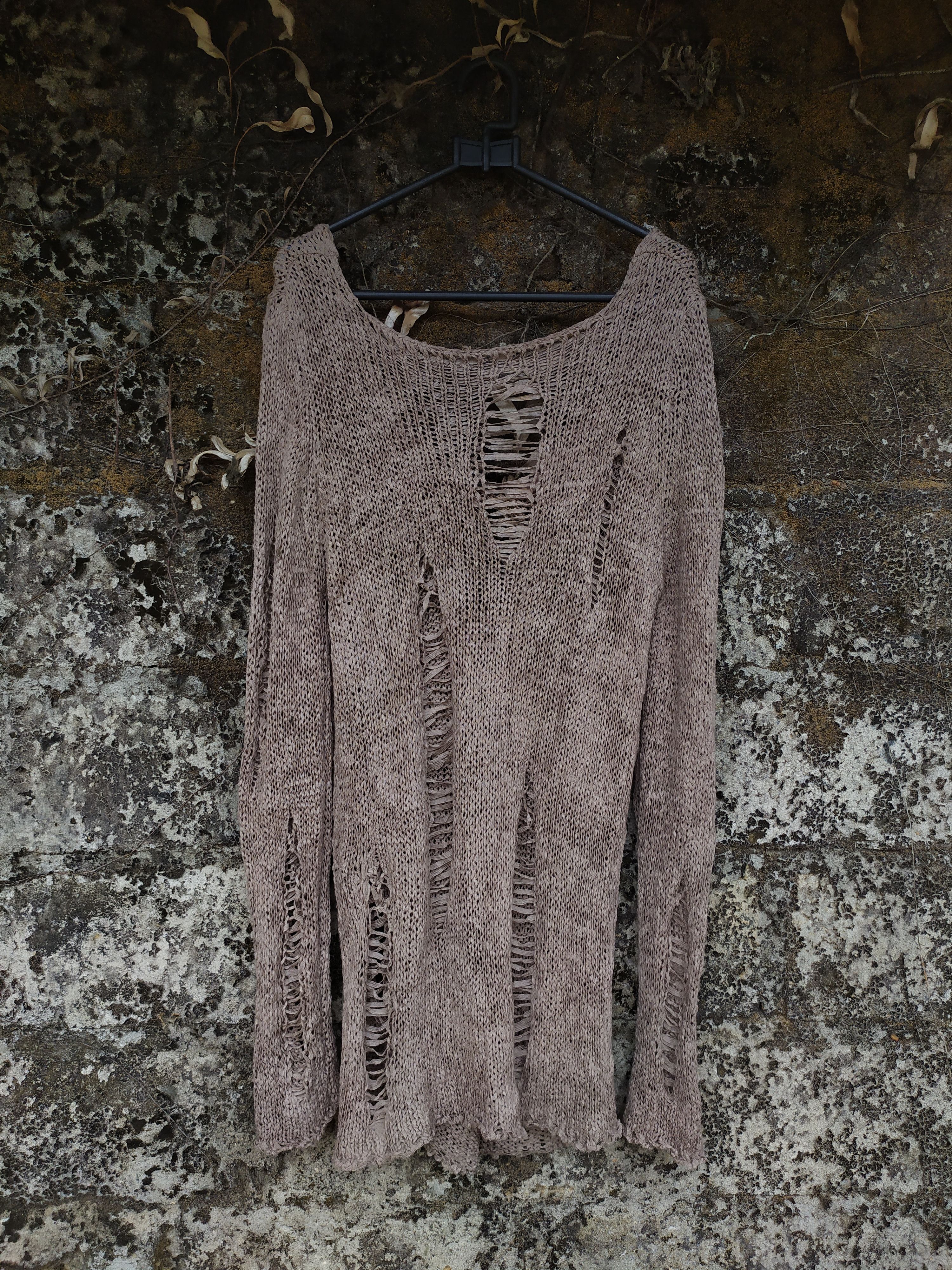 20471120 × Japanese Brand Unbrand Fishnet knit Distressed Size US M / EU 48-50 / 2 - 9 Thumbnail