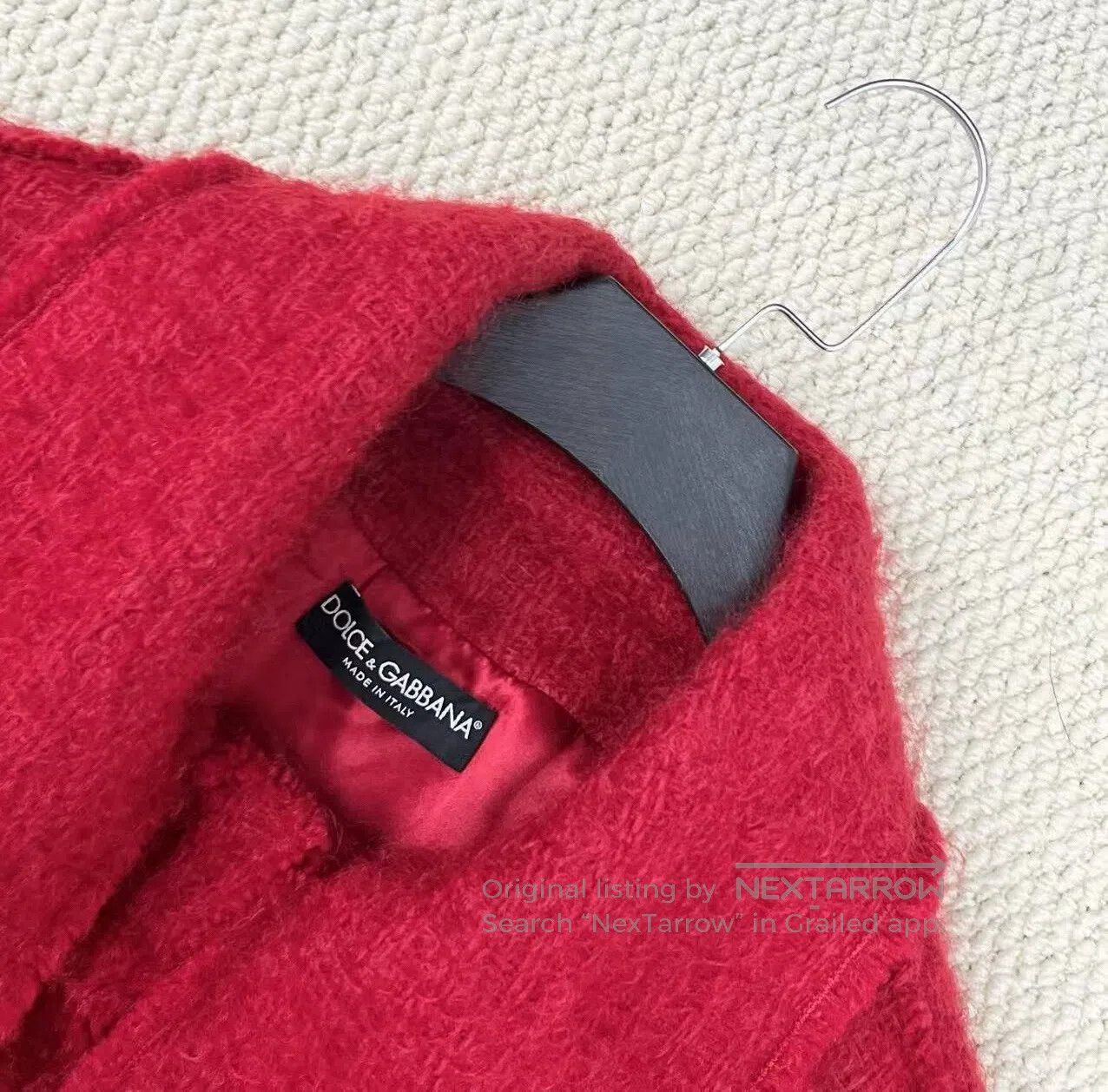 Dolce & Gabbana Dolce Gabbana Red mohair and cashmere mixed open-front sil Size XS / US 0-2 / IT 36-38 - 3 Thumbnail