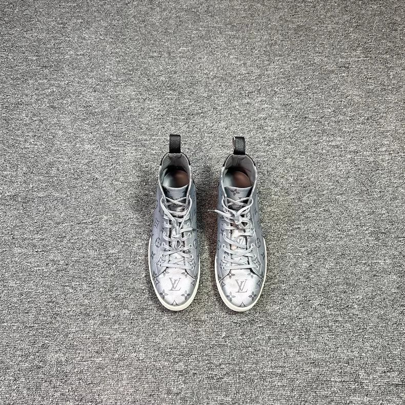 Louis Vuitton Louis Vuitton Black Silver High-Top Sneakers Size US 8 / EU 41 - 2 Thumbnail