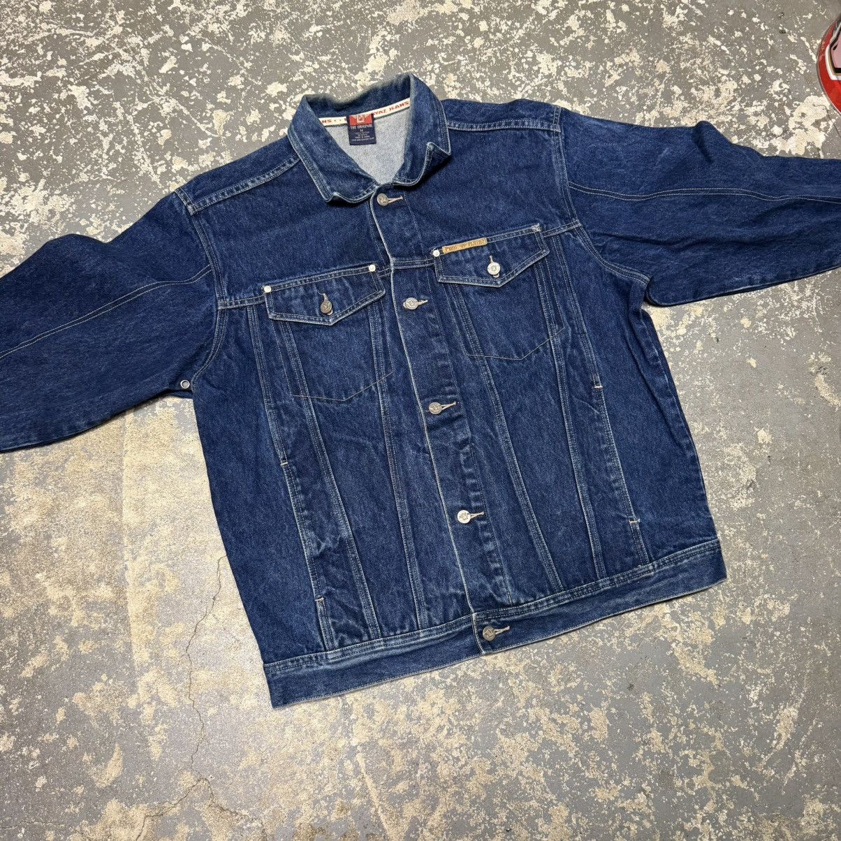 Levi's Vintage Pure Player Y2K Denim Trucker Jacket USA Dark Wash Size US M / EU 48-50 / 2 - 5 Thumbnail