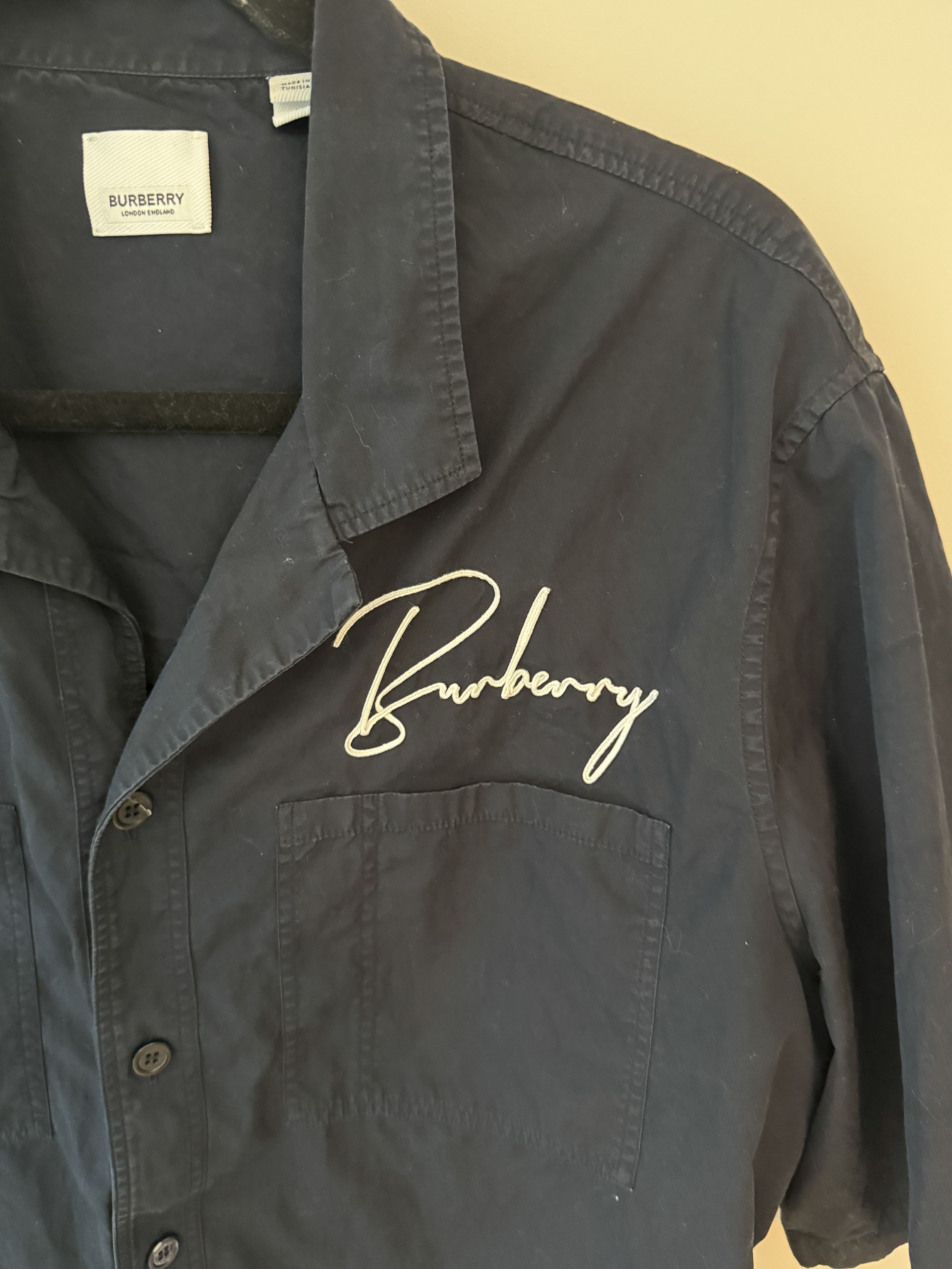 Burberry Burberry Short Sleeve Button Up Size US L / EU 52-54 / 3 - 3 Thumbnail