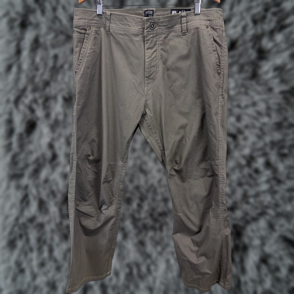Vintage Kuhl Slackr Cargo Pants Mens 40x30 Gray Outdoor Hiking Comfort Stretch 5-Pocket Design Size US 40 / EU 56 - 1 Thumbnail