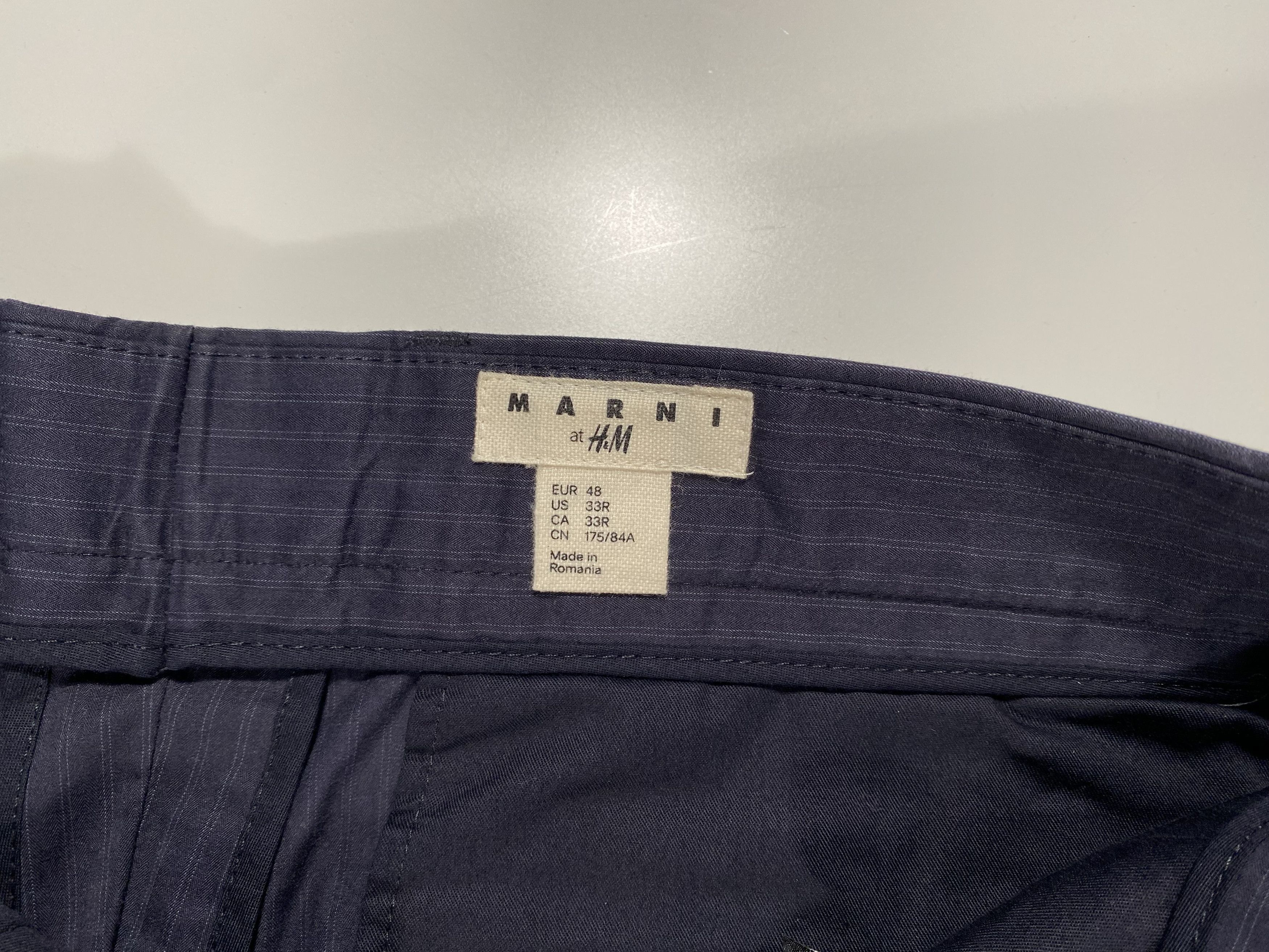 H&M MARNI for H&M Vertical Stripe Straight Leg Trousers 34x31.5 Size US 34 / EU 50 - 4 Thumbnail