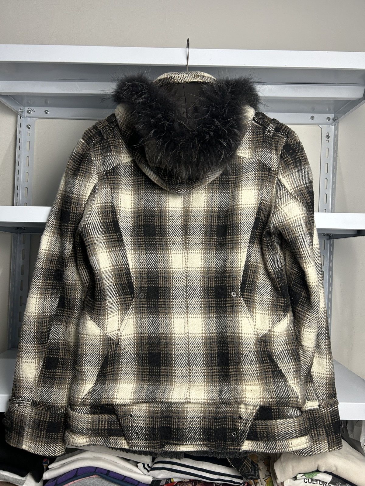 PPFM PPFM Studded Logo Fur hoodie Tartan Jacket Size US L / EU 52-54 / 3 - 2 Thumbnail