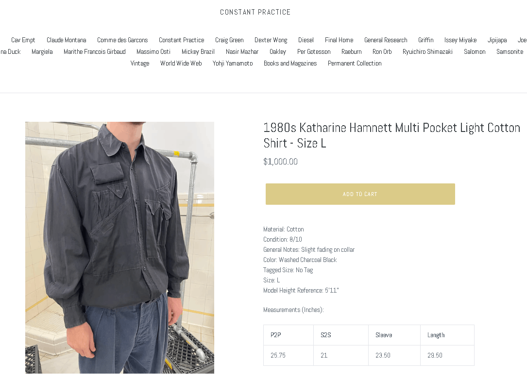 Katharine Hamnett London Katharine Hamnett Multi Pocket Cargo Shirt Black M Size US M / EU 48-50 / 2 - 9 Thumbnail